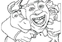 shrek christmas coloring pages