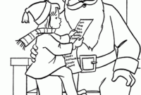 santa wish list coloring pages