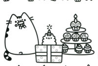 pusheen coloring pages christmas