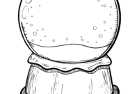 winter snow globe coloring page