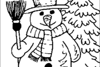 blank snowman coloring page