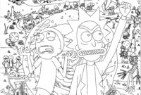 rick and morty colouring sheets