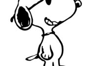 easy snoopy coloring pages