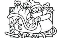 santa in his sleigh coloring pages