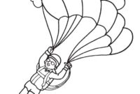 parachute colouring pages