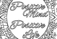 positive quote coloring pages