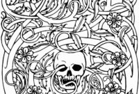 skull coloring pages for adults