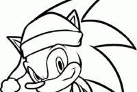 sonic christmas coloring page