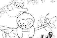 sloth coloring pages free printable