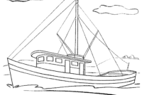 fishing boat coloring pages