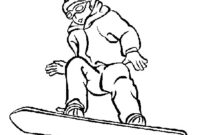 snowboard coloring page