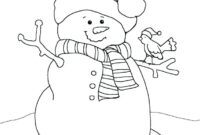 snowman head coloring page