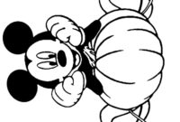 mickey pumpkin coloring page