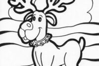 reindeer christmas coloring pages