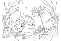 rainy day coloring page