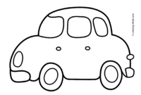 easy car coloring pages