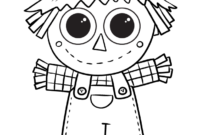 halloween scarecrow coloring pages