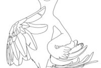 disney orange bird coloring page