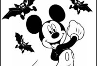 mickey mouse halloween coloring