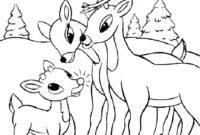 santa reindeer coloring page