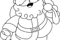 santa coloring sheet free