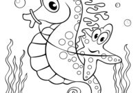 seahorse coloring pages printable